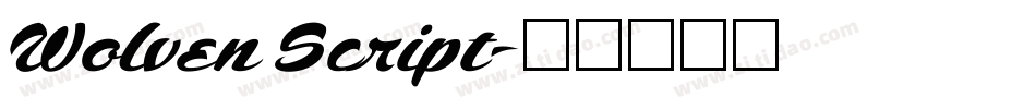 Wolven Script字体转换